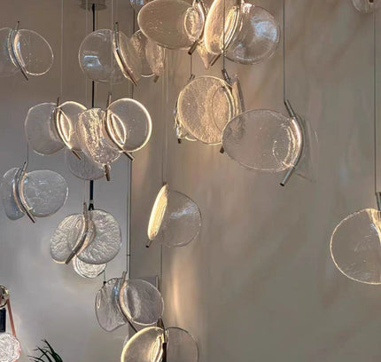 Pendant Light RINGORA — glass modern pendant light, custom designer lighting by RODESIGNE