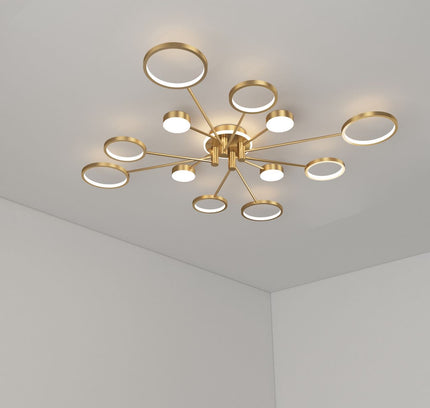 Сeiling lamp TONA by Rodesigne — brass designer piece by RODESIGNE