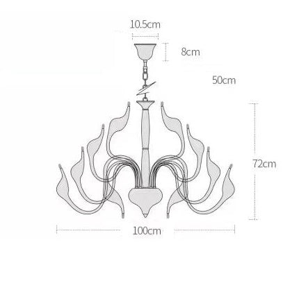Chandelier META SWAN by Rodesigne