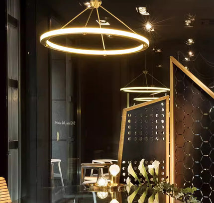 Chandelier HALO CIRCLE — designer chandelier, custom lighting by RODESIGNE