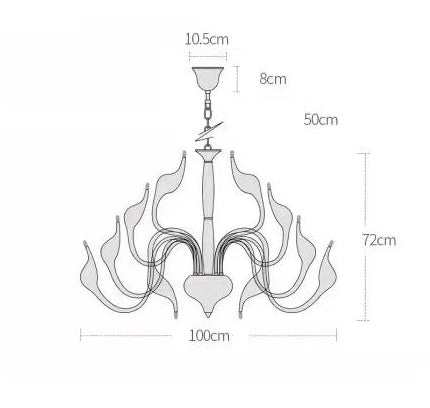 Chandelier META SWAN by Rodesigne