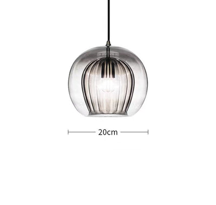 Pendant Light PLEATED CRYSTAL — glass modern pendant light, custom designer lighting by RODESIGNE