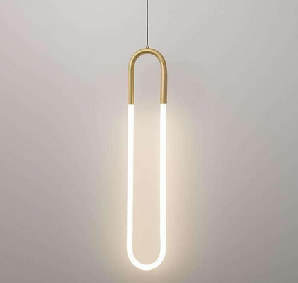 Pendant lamp RUDI LOOP by Rodesigne — brass modern pendant light, custom designer lighting by RODESIGNE