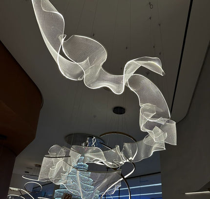 Pendant lamp PAPALLONA by Rodesigne — glass modern pendant light, custom designer lighting by RODESIGNE
