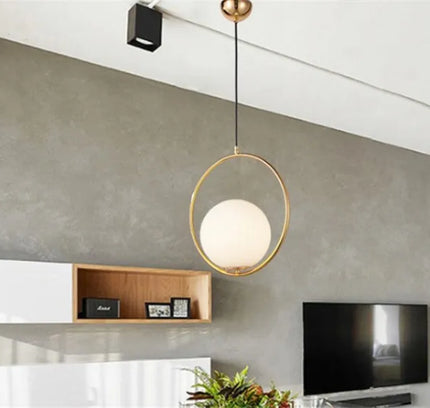 Pendant Light HOOP CIRCLE — modern pendant light, custom designer lighting by RODESIGNE