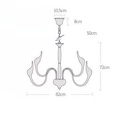 Chandelier META SWAN by Rodesigne