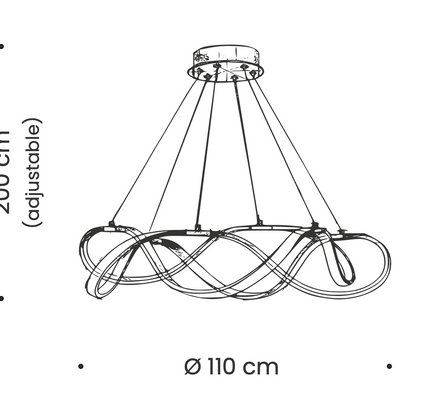 Chandelier LINJER — designer chandelier, custom lighting by RODESIGNE