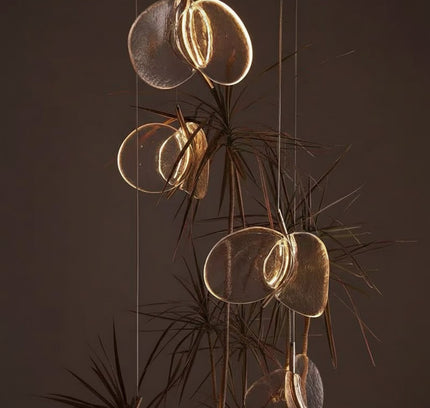 Pendant Light RINGORA — glass modern pendant light, custom designer lighting by RODESIGNE