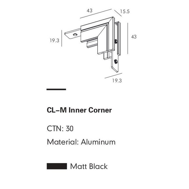 Connector Module FABIO-M — track lighting accessory, technical lighting by RODESIGNE