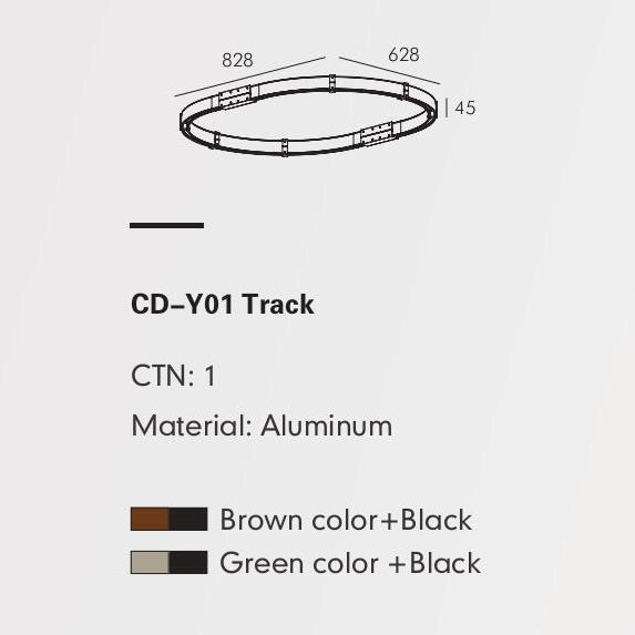 Track Rail MOBIUS-Y — track lighting accessory, technical lighting by RODESIGNE
