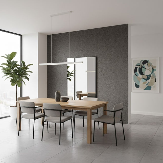 Wall Panel NEW TRAVERTINO D-GREY — decorative acoustic wall panel, sound absorption by RODESIGNE