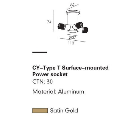 Input Connector CANINO-20 — track lighting accessory, technical lighting by RODESIGNE