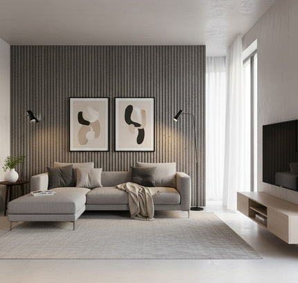 Wall Panel ROUND LINE STONE — decorative acoustic wall panel, sound absorption by RODESIGNE