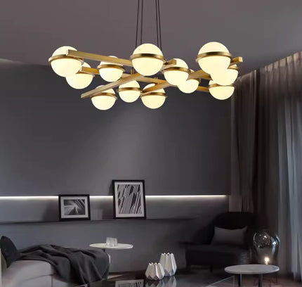 Chandelier AZIN by Rodesigne — brass designer chandelier, custom lighting by RODESIGNE