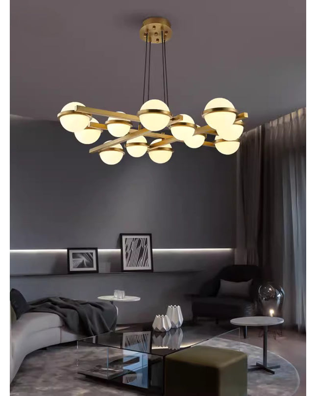 Chandelier AZIN by Rodesigne — brass designer chandelier, custom lighting by RODESIGNE