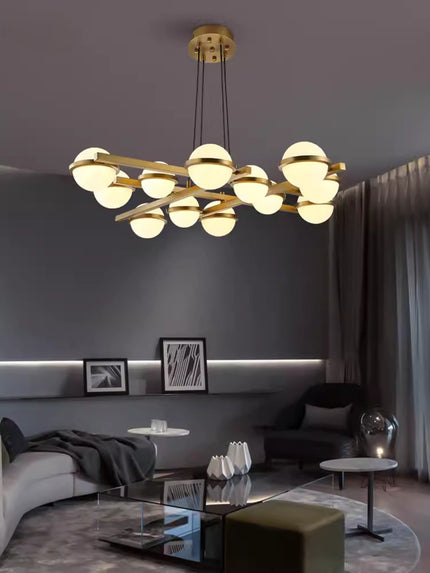 Chandelier AZIN by Rodesigne — brass designer chandelier, custom lighting by RODESIGNE