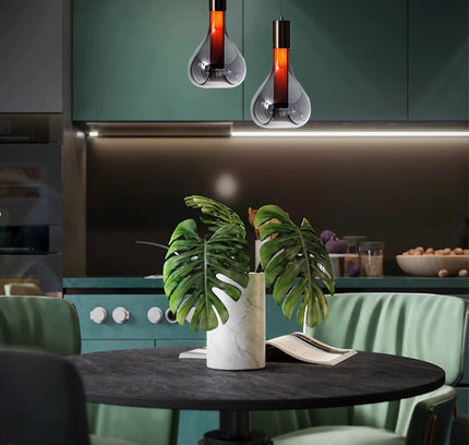 Hanging lamp KNOOP by Rodesigne — glass modern pendant light, custom designer lighting by RODESIGNE