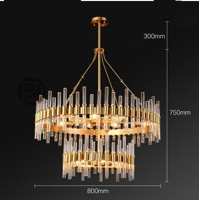 Chandelier HASKELL by Rodesigne — glass designer chandelier, custom lighting by RODESIGNE