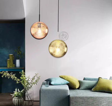 Hanging lamp SIEB by Rodesigne — brass modern pendant light, custom designer lighting by RODESIGNE
