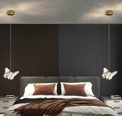 Hanging lamp SOMMERFUG by Rodesigne — brass modern pendant light, custom designer lighting by RODESIGNE