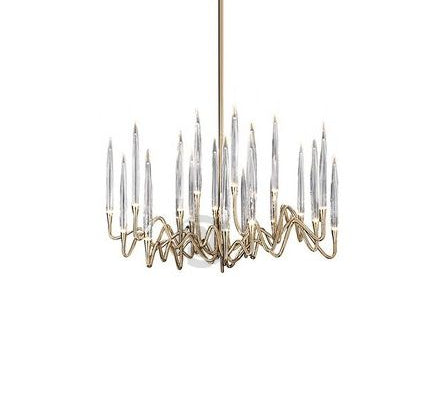 Chandelier PEZZO by Rodesigne — brass designer chandelier, custom lighting by RODESIGNE