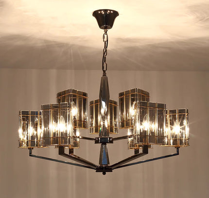 Chandelier TRAGE by Rodesigne — glass designer chandelier, custom lighting by RODESIGNE