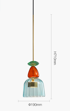 Pendant lamp LENSAD by Rodesigne — glass modern pendant light, custom designer lighting by RODESIGNE