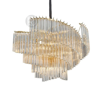 Chandelier EXCELLENT CASCADE by Rodesigne — brass designer chandelier, custom lighting by RODESIGNE