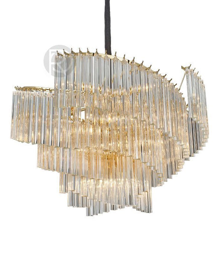 Chandelier EXCELLENT CASCADE by Rodesigne — brass designer chandelier, custom lighting by RODESIGNE