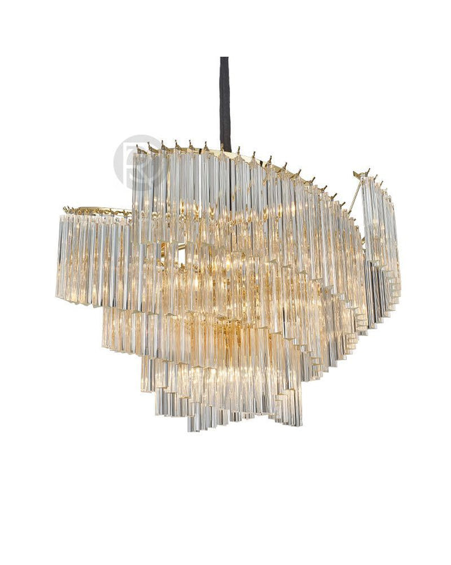 Chandelier EXCELLENT CASCADE by Rodesigne — brass designer chandelier, custom lighting by RODESIGNE