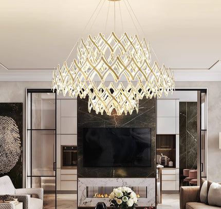 Chandelier NITTE by Rodesigne — brass designer chandelier, custom lighting by RODESIGNE