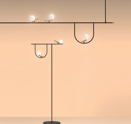 Floor lamp YANZI by Rodesigne — glass designer floor lamp by RODESIGNE