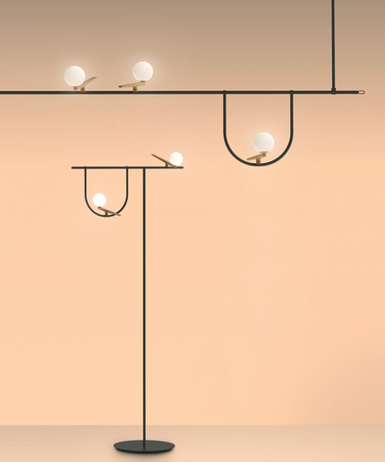 Floor lamp YANZI by Rodesigne — glass designer floor lamp by RODESIGNE
