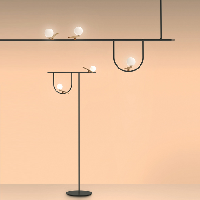 Floor lamp YANZI by Rodesigne — glass designer floor lamp by RODESIGNE