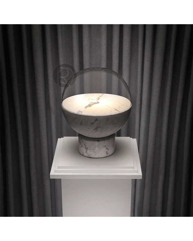 Designer table lamp GLOBE by Rodesigne — marble designer table lamp by RODESIGNE