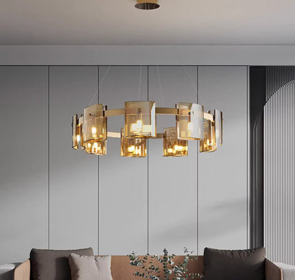 Chandelier YENFALD by Rodesigne — glass designer chandelier, custom lighting by RODESIGNE