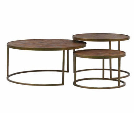 Set of CAMA by Rodesigne coffee tables — brass designer piece by RODESIGNE