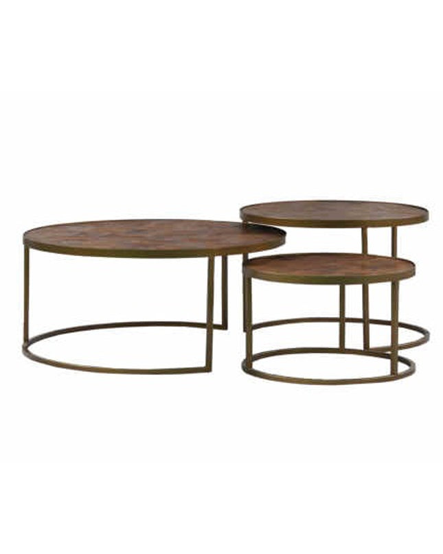 Set of CAMA by Rodesigne coffee tables — brass designer piece by RODESIGNE