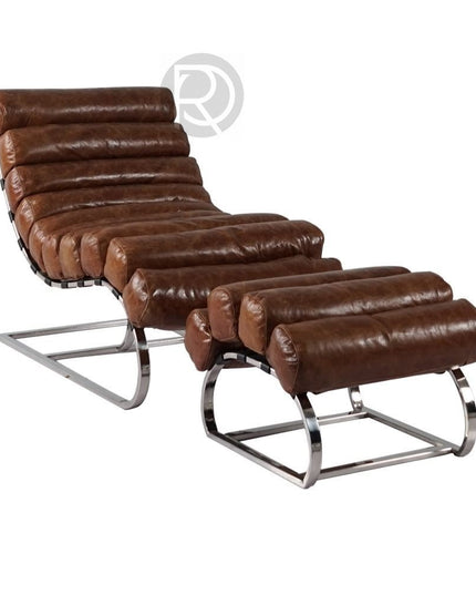 Armchair with ottoman ONDA by Rodesigne