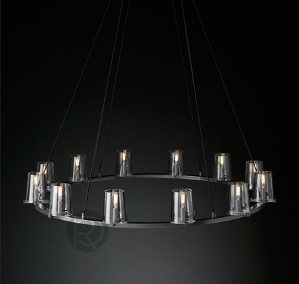 Designer chandelier PAUILLAC by Rodesigne — glass designer chandelier, custom lighting by RODESIGNE