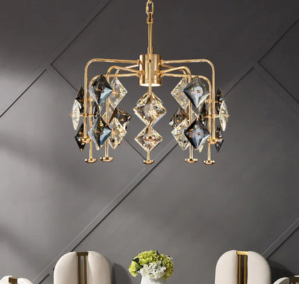 Chandelier CRISTA by Rodesigne — glass designer chandelier, custom lighting by RODESIGNE