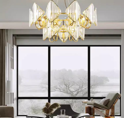 Chandelier BRANGUS RECT by Rodesigne — brass designer chandelier, custom lighting by RODESIGNE