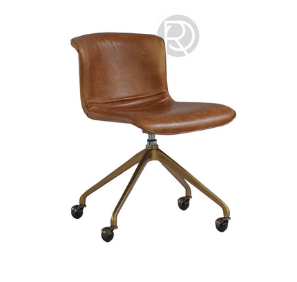 Office chair CUIR by Rodesigne — brass designer chair, custom furniture by RODESIGNE