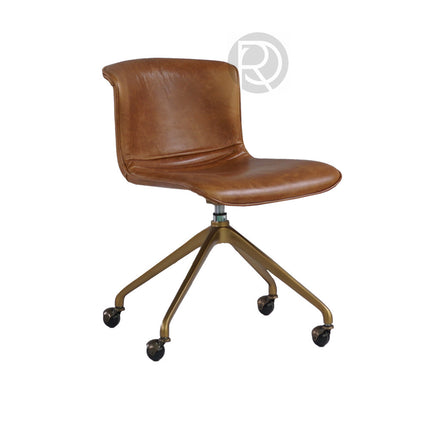 Office chair CUIR by Rodesigne — brass designer chair, custom furniture by RODESIGNE