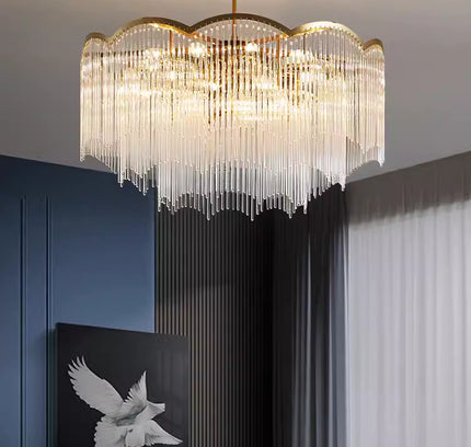 Chandelier KOLLETE by Rodesigne — brass designer chandelier, custom lighting by RODESIGNE