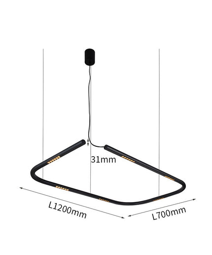 Chandelier TEC RECT — Chandeliers by Romatti, view 4
