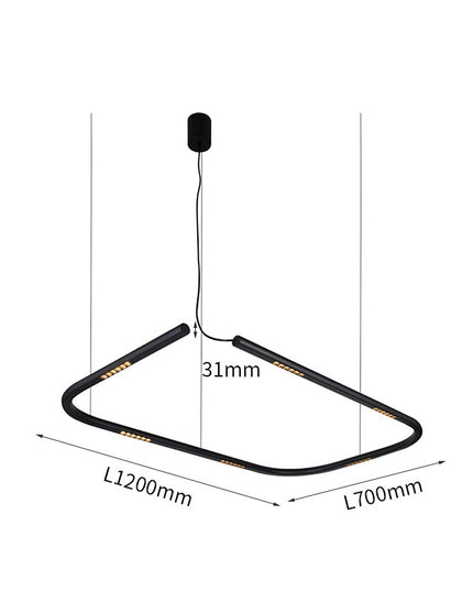 Chandelier TEC RECT by Rodesigne