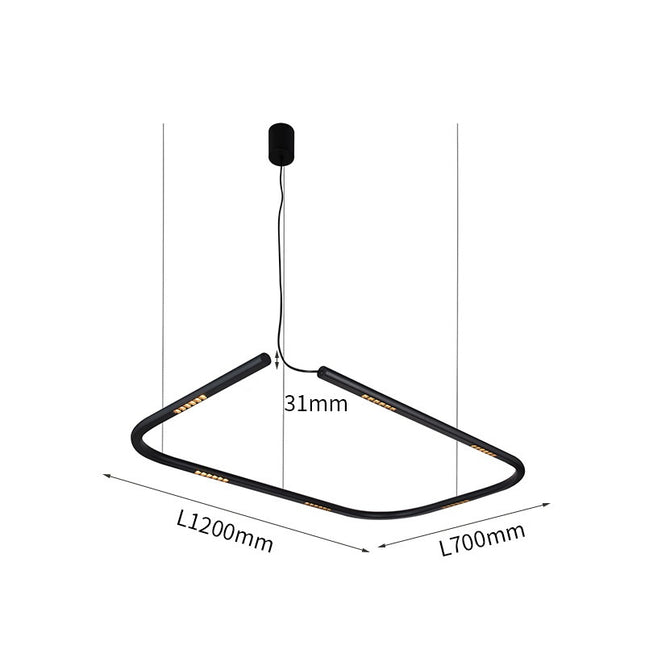 Chandelier TEC RECT — Chandeliers by Romatti, view 4
