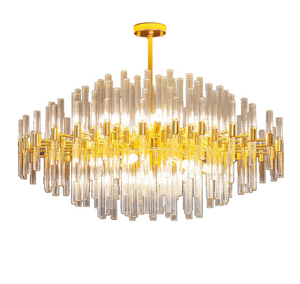 Designer chandelier WATERFALL by Rodesigne — glass designer chandelier, custom lighting by RODESIGNE