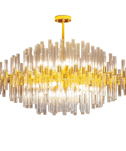 Designer chandelier WATERFALL by Rodesigne — glass designer chandelier, custom lighting by RODESIGNE